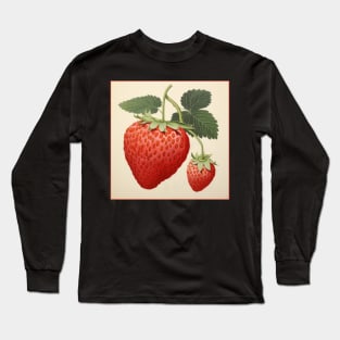 Strawberry Ukiyoe Art Japanese Art Long Sleeve T-Shirt